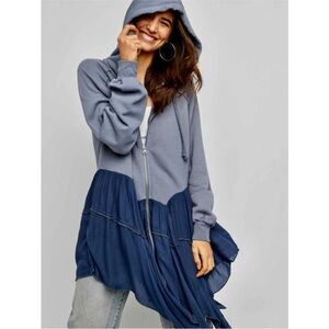 Free People Blue Gradient Hoodie